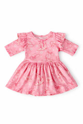 Howdy 3/4 Sleeve Flutter Twirl Bodysuit - Aaria Tees