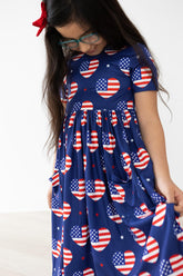 I Heart the USA S/S Pocket Twirl Dress - Aaria Tees