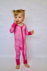Baby Flamingo Romper Pink - Aaria Tees
