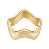 Wavy Band Ring - Aaria Tees