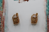 But First Coffee Stud Earrings - Aaria Tees
