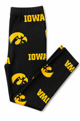 Iowa Black Tigerhawk Leggings - Aaria Tees