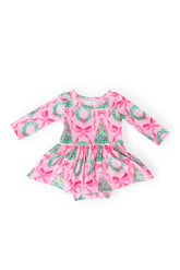 Jingle Bows L/S Twirl Bodysuit - Aaria Tees