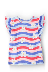July Vibes S/S Ruffle Tee - Aaria Tees