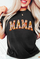 Sunny Flower MAMA Letter Graphic Tee - Aaria Tees