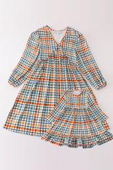 Green plaid mom&me dress - Aaria Tees
