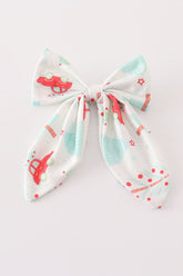 Christmas tree car print hair sailor bow - Aaria Tees