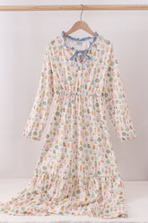 Nutcracker print tiered mom dress - Aaria Tees