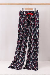 Navy deer print mom pajamas pants - Aaria Tees