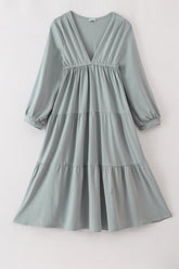 Blue tiered mom dress - Aaria Tees