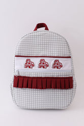 Mississippi state bulldogs embroidery girl backpack - Aaria Tees