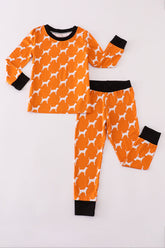 Orange Tennessee bamboo pajamas set - Aaria Tees