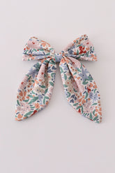 Blue floral print sailor bow - Aaria Tees