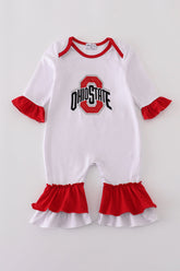 Ohio glitter ruffle romper - Aaria Tees