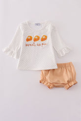 Sweet as pie french knot girl bloomers set - Aaria Tees