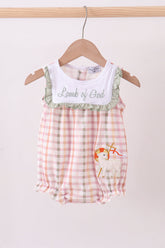 Lawb of god applique plaid bubble - Aaria Tees