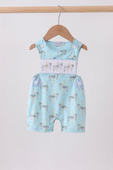 Blue carousel smocked jonjon - Aaria Tees