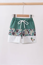 Camouflage duck embroidery swim trunks - Aaria Tees