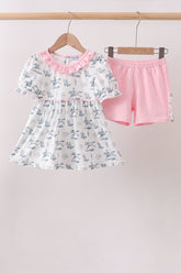 Pink Cowboy Ruffle Set - Aaria Tees