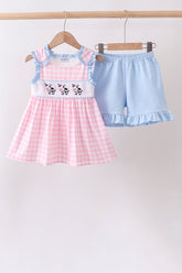Pink Cow Embroidered Set - Aaria Tees