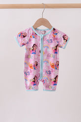 Pink Character Bamboo Romper - Aaria Tees