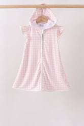 Pink Plaid UPF Swim Coverup - Aaria Tees