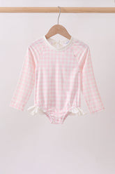 Pink Plaid UPF Rashguard - Aaria Tees
