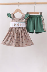 Green Mallard Embroidered Set - Aaria Tees
