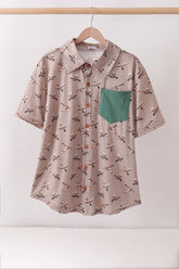 Green Mallard Dad Button Down Shirt - Aaria Tees