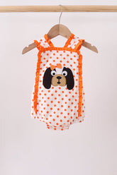 Orange Tennessee Dog Appliqué Bubble - Aaria Tees