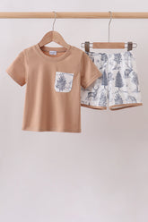 Khaki Deer Forest Set - Aaria Tees