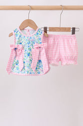 Blue Floral Bloomer Set - Aaria Tees