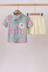 Palm Tree Embroidered Set - Aaria Tees