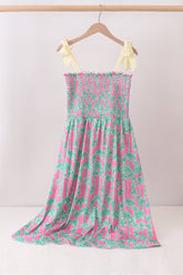 Palm Tree Smocked Women Dress - Aaria Tees
