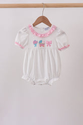 Pink Bow Ruffle Bubble - Aaria Tees
