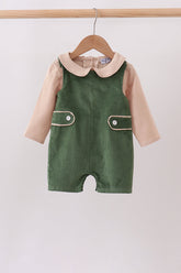 Green Corduroy Jon Jon Set - Aaria Tees