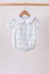 Blue Gingham Bubble - Aaria Tees