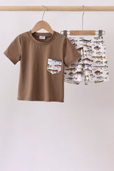 Fish Embroidered Shorts Set - Aaria Tees