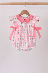 Pink Floral Ruffle Bubble - Aaria Tees