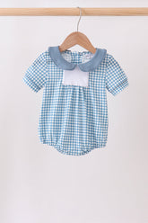 Blue Grid Bubble - Aaria Tees