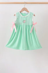 Green Butterfly Smocked Dress - Aaria Tees
