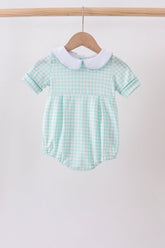 Green Gingham Bubble - Aaria Tees