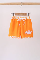 Orange Football Swim Trunks - Aaria Tees