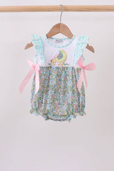 Mint Chicken Applique Ruffle Bubble - Aaria Tees