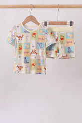 Yellow winnie the pooh bamboo pajama set - Aaria Tees