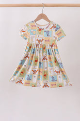 Yellow winnie the pooh bamboo dress - Aaria Tees