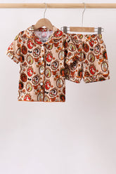Orange princess bamboo pajama set - Aaria Tees