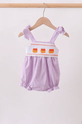 Purple Candy Smocked Bubble - Aaria Tees