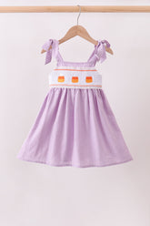 Purple Candy Smocked Dress - Aaria Tees