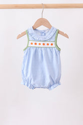 Blue Pumpkin Embroidery jacquard Ruffle Bubble - Aaria Tees